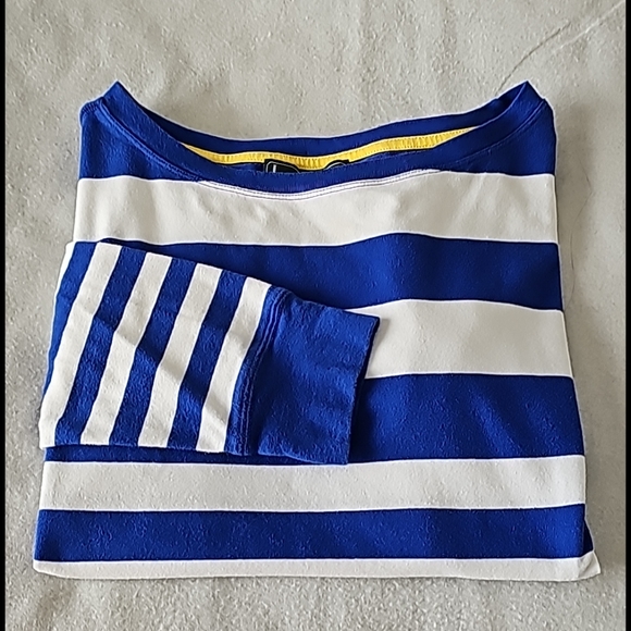 LRL Lauren Active Royal Blue Striped Sweatshirt - Picture 11 of 11